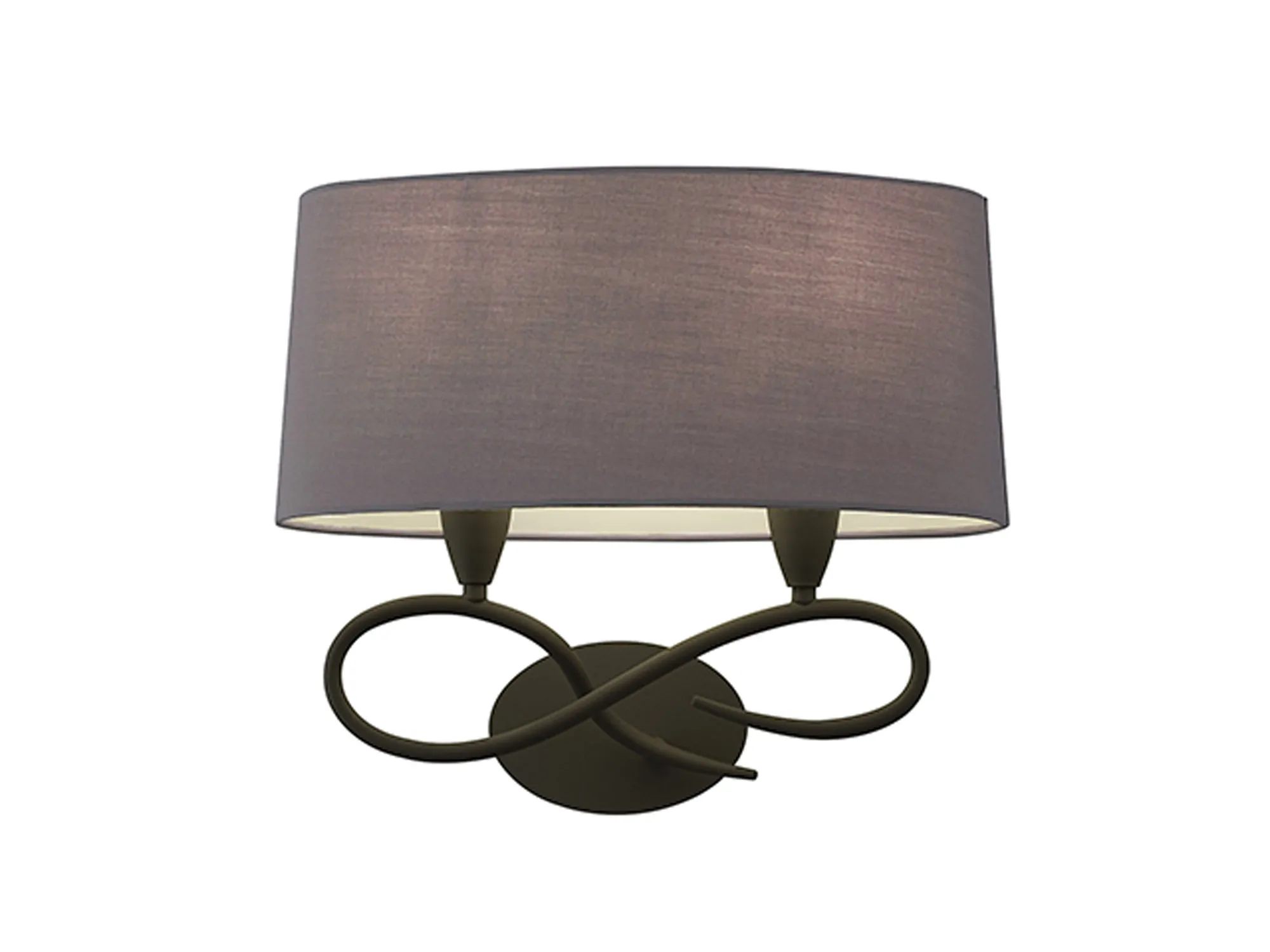 Lua Ash Grey Wall Lights Mantra Armed Wall Lights